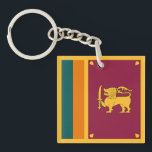 Sri Lanka Flag Keychain<br><div class="desc">Patriotic flag of Sri Lanka.</div>