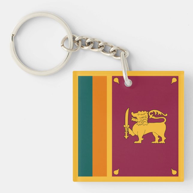 Sri Lanka Flag Keychain (Front)