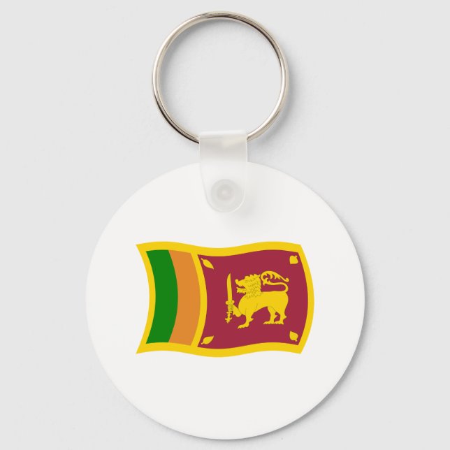 Sri Lanka Flag Keychain (Front)