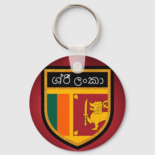 Sri Lanka Flag Keychain (Front)