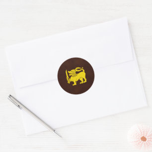 Sri Lanka Flag Lion design for Sri Lankans Classic Round Sticker