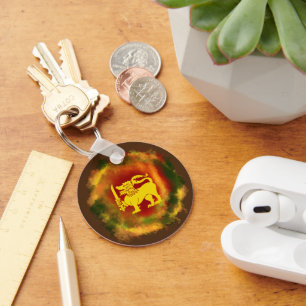 Sri Lanka Flag Lion design for Sri Lankans  Keychain