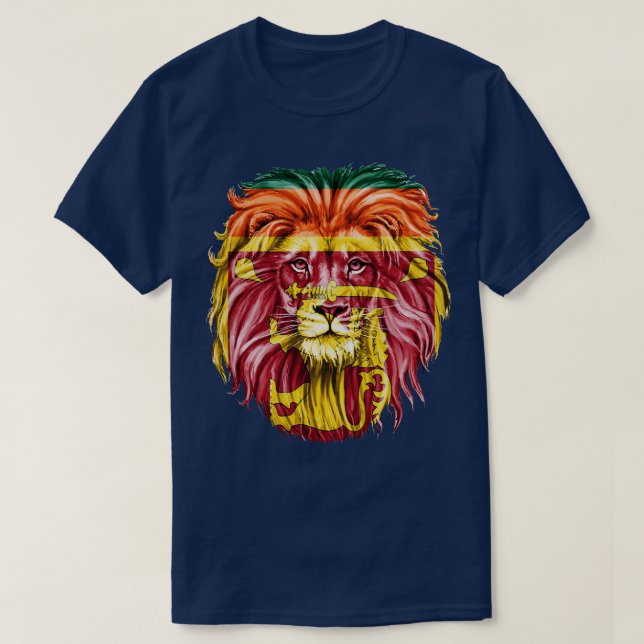 sri lanka flag Lion Flag Of Sri Lanka T-Shirt (Design Front)