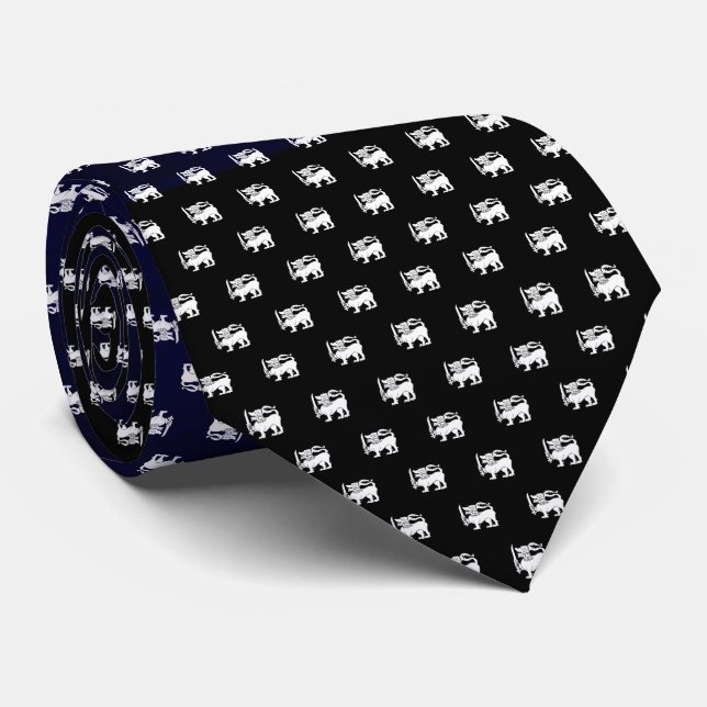 Sri Lanka Flag Lion Tie (Rolled)