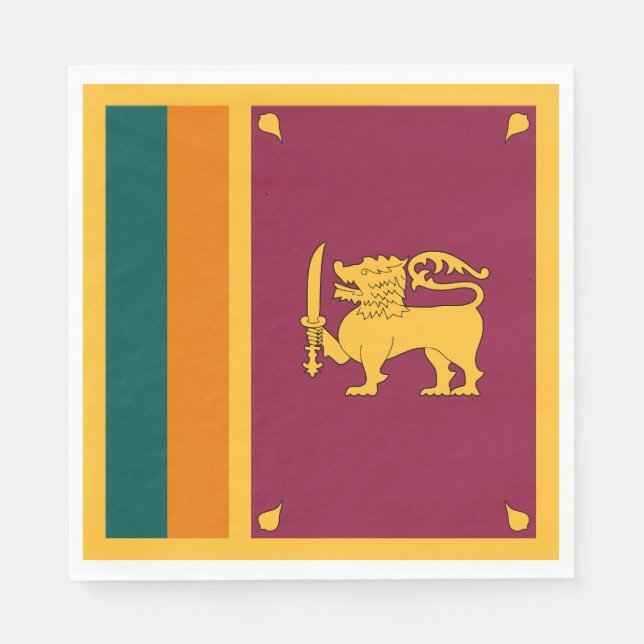Sri Lanka Flag Napkin (Front)