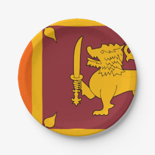 Sri Lanka Flag Paper Plate