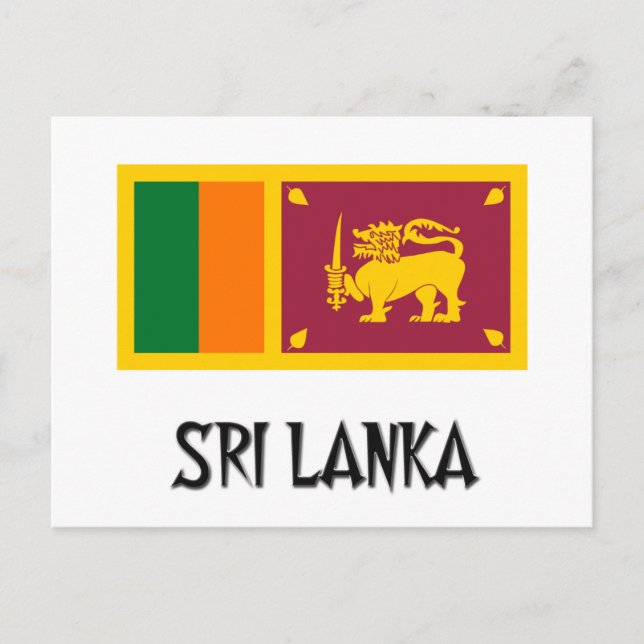 Sri Lanka Flag Postcard (Front)