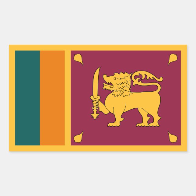 Sri Lanka Flag Sticker (Front)