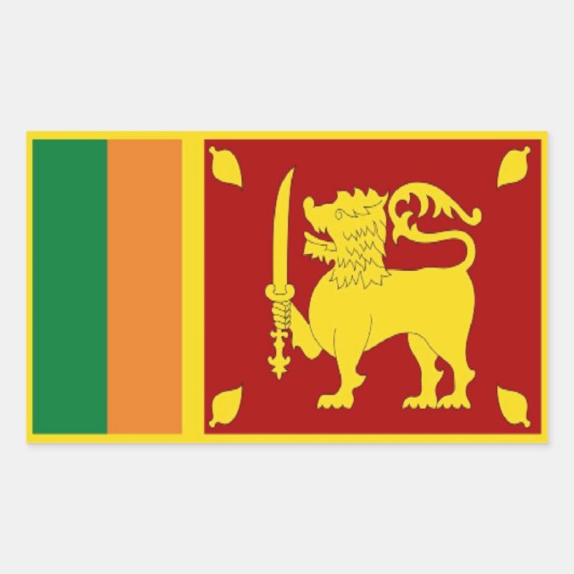 Sri Lanka Flag Sticker (Front)