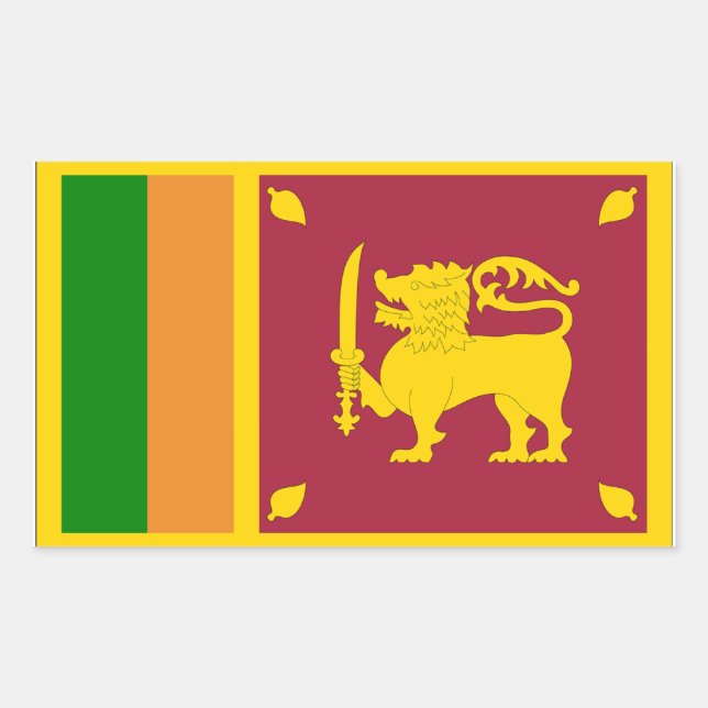Sri Lanka Flag Sticker (Front)