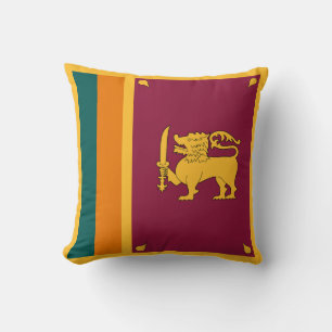 Sri Lanka Flag Throw Pillow