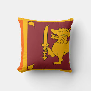 Sri Lanka Flag Throw Pillow