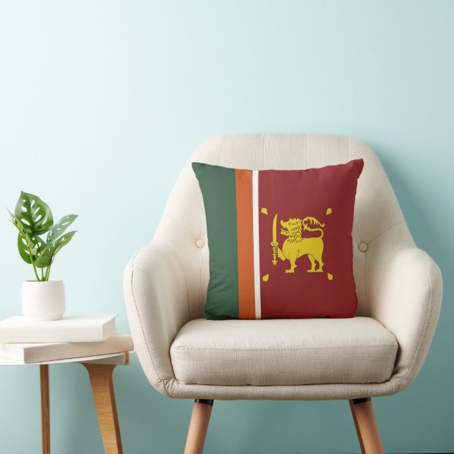 Sri Lanka flag Throw Pillow (Chair)