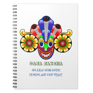 Sri Lanka Gara raksha mask design  Notebook