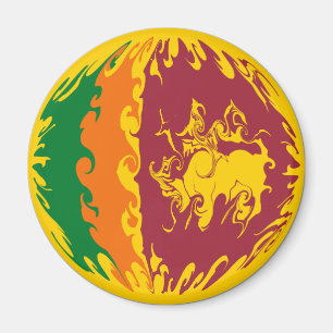 Sri Lanka Gnarly Flag Magnet