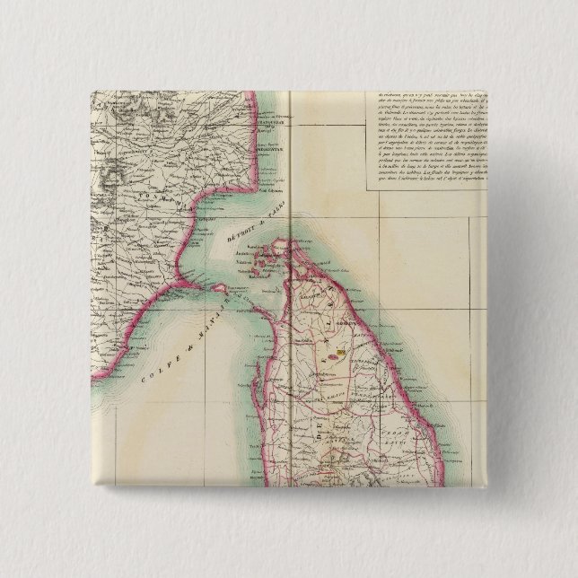 Sri Lanka, India 108 2 Inch Square Button (Front)