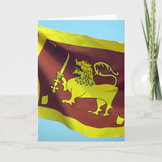 sri lanka lion flag card (Front)