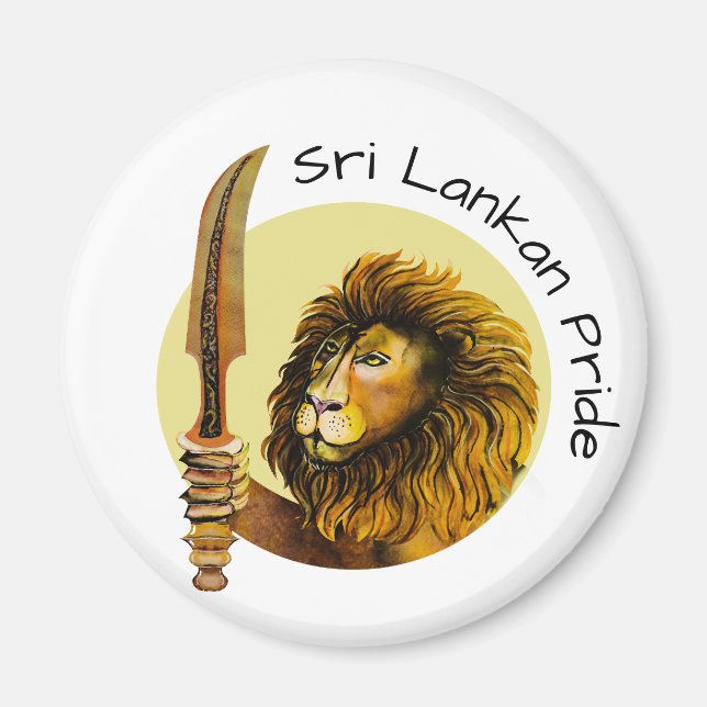Sri Lanka Lion Magnet (Front)