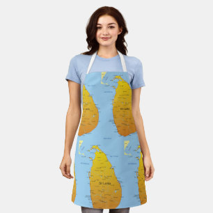 Sri Lanka Map Apron