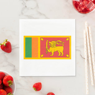 Sri Lanka National Flag Lion Symbol Napkin