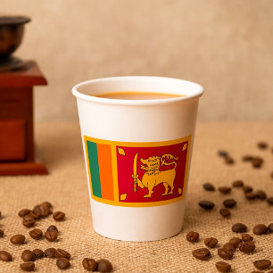 Sri Lanka National Flag Lion Symbol Paper Cups