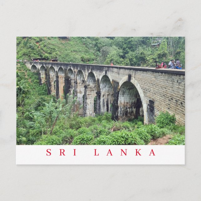 Sri Lanka Nine Arches Bridge view postcard (Front)