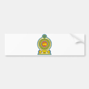 Sri Lanka Official Coat Of Arms Heraldry Symbol Bumper Sticker