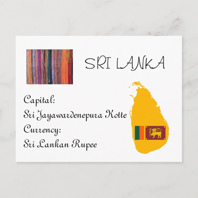 Sri Lanka Postcard (Front)