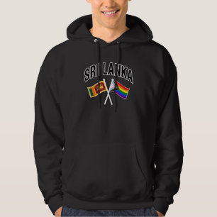 Sri Lanka & Rainbow Pride Flag Proud Sri Lankan Hoodie