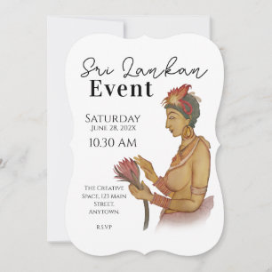 Sri Lanka Sigiri Paintings Invitation