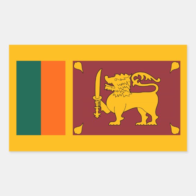 Sri Lanka – Sri Lankan Flag Sticker (Front)
