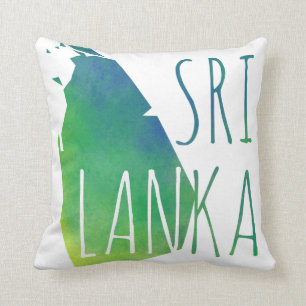 Sri Lanka Throw Pillow