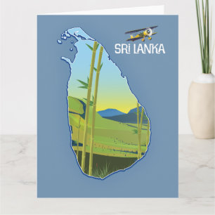 Sri Lanka travel map Card