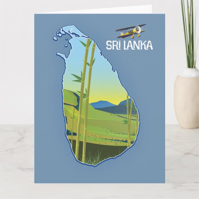 Sri Lanka travel map Card (Front)