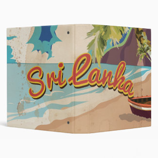 Sri Lanka Vintage Vacation Travel Poster Binder