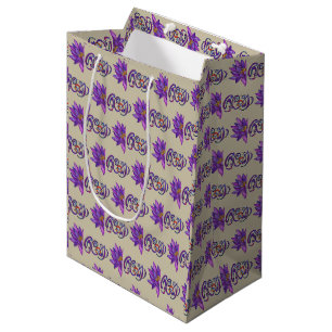 SRI LANKA Word with Lotus Medium Gift Bag