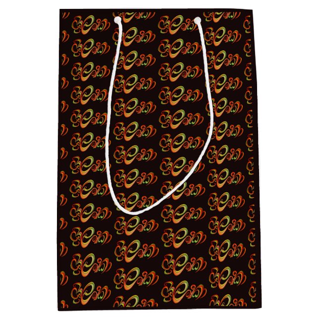 Sri Lanka Wording hand-painted typography Medium Gift Bag (Front)
