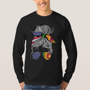 Sri Lankan American Patriot Grown Proud Women Girl T-Shirt