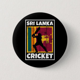 Sri Lankan Cricket Fan Flag Of Sri Lanka Cricket  2 Inch Round Button