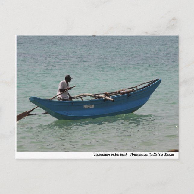 Sri Lankan fisherman Postcard (Front)