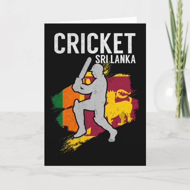 Sri Lankan Flag Cricket  Card (Front)