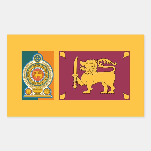 Sri Lankan Flag & Emblem, Flag of Sri Lanka Sticker (Front)