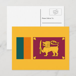 Sri Lankan Flag, Flag of Sri Lanka Postcard