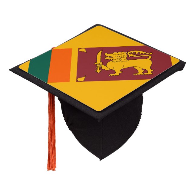Sri Lankan flag Graduation Cap Topper (Angled)