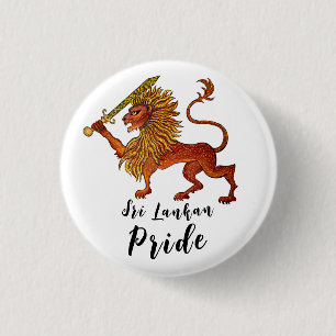 Sri Lankan flag lion Button