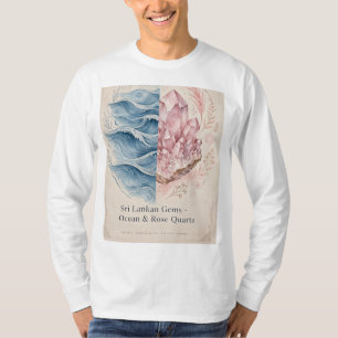 Sri Lankan Gems - Ocean & Rose Quartz Tote Bag T-Shirt