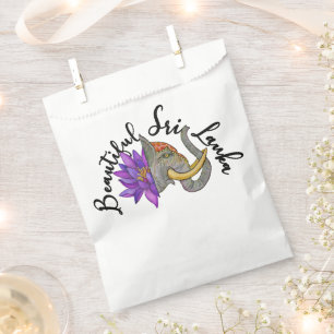 Sri Lankan Gifts with Elephant and Lotus Favour Bag