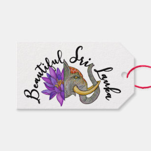 Sri Lankan Gifts with Elephant and Lotus Gift Tags