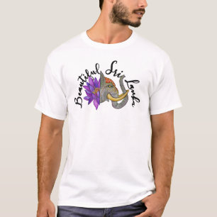 Sri Lankan Gifts with Elephant and Lotus T-Shirt