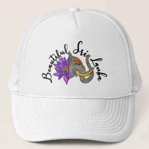 Sri Lankan Gifts with Elephant and Lotus Trucker Hat